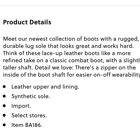 New J CREW Gwen lug-sole leather lace-up tall shaft boots size 8 - Picture 2 of 6